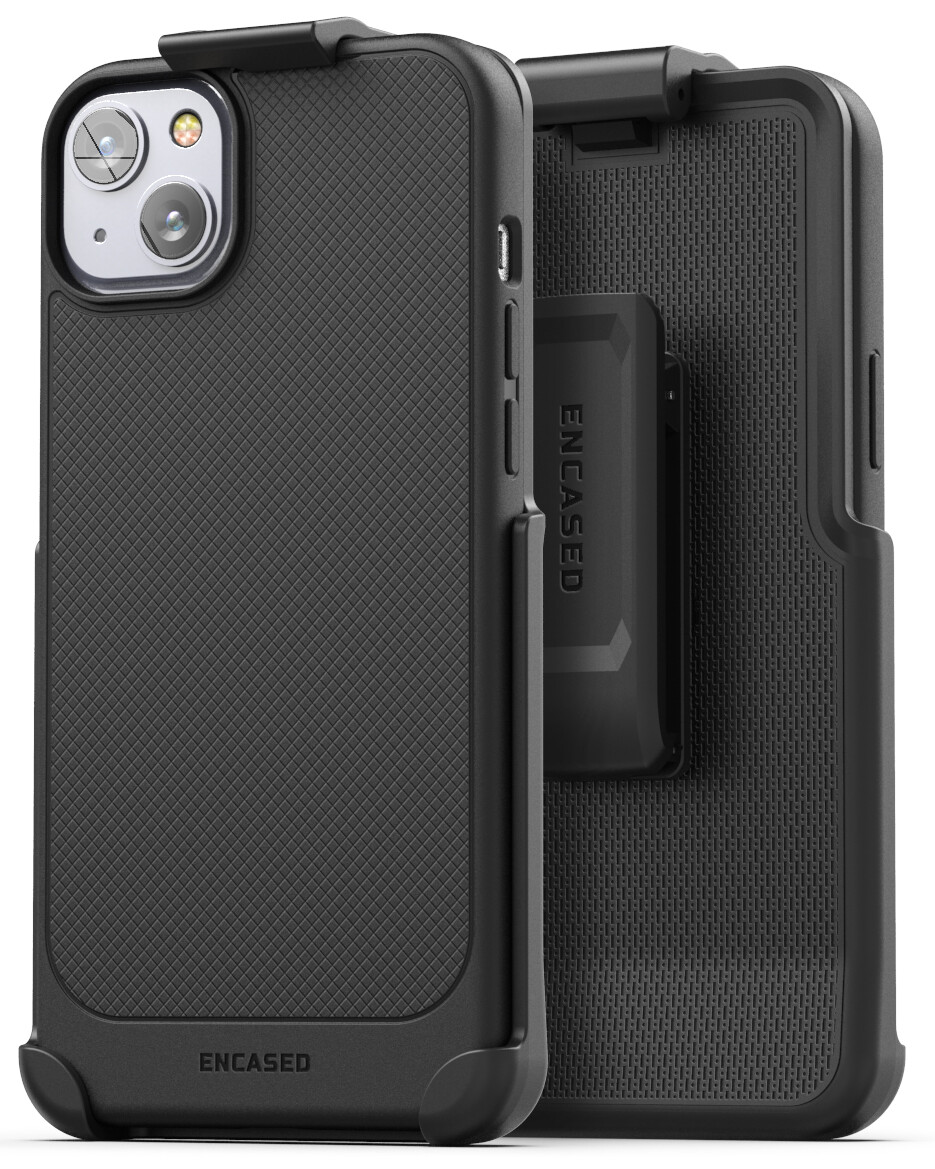 iPhone 14 Belt Clip Case, Slim Fit Phone Case with Holster (Matte Black)