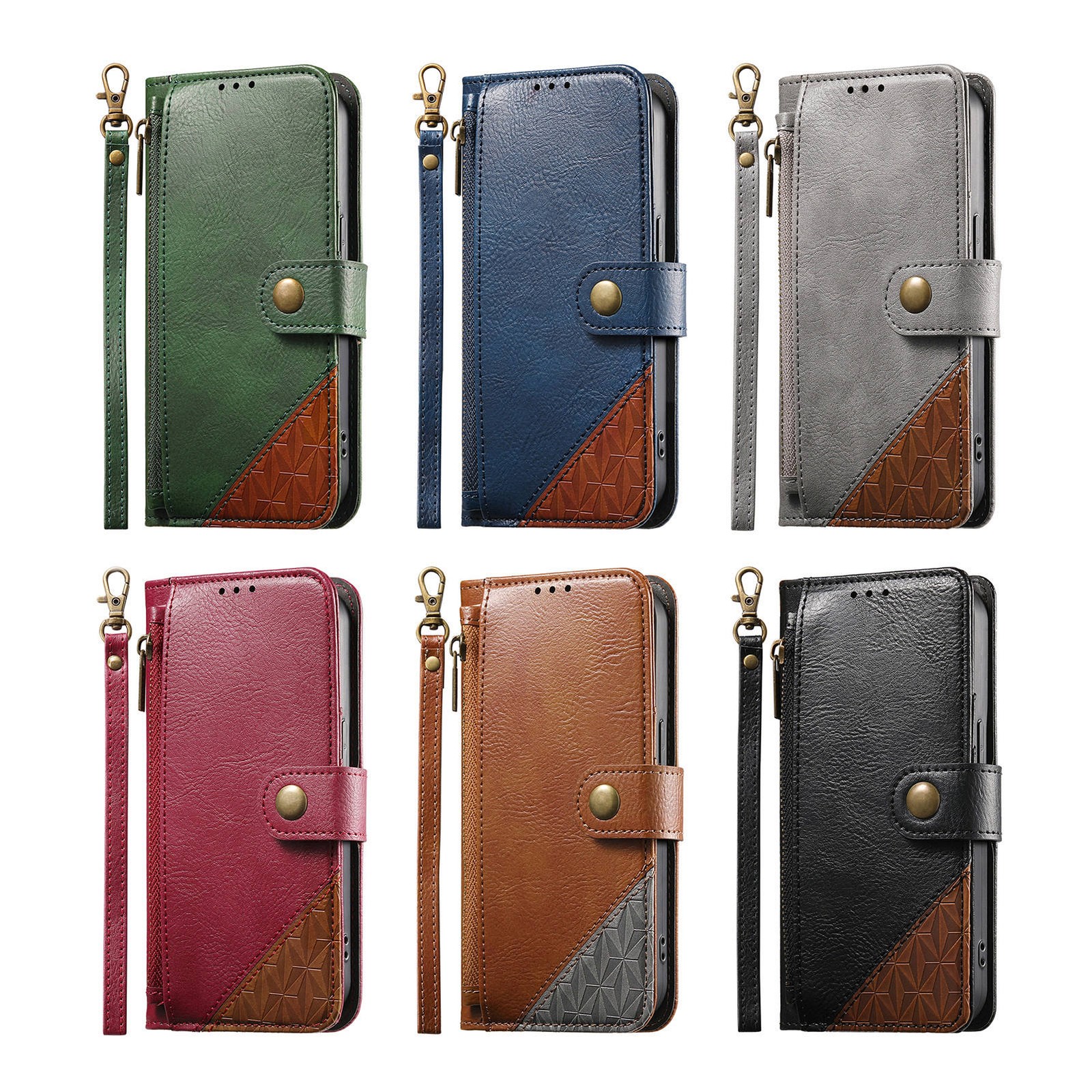 For Samsung Galaxy S26 Ultra S25 S24 S23 S22 PU Leather Flip Wallet Case+Strap