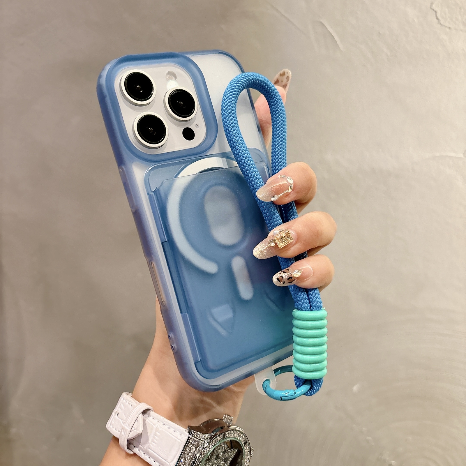 For iphone 16 Pro Max 15 14 13 12 11 Shockproof Mag Safe Case with Lanyard