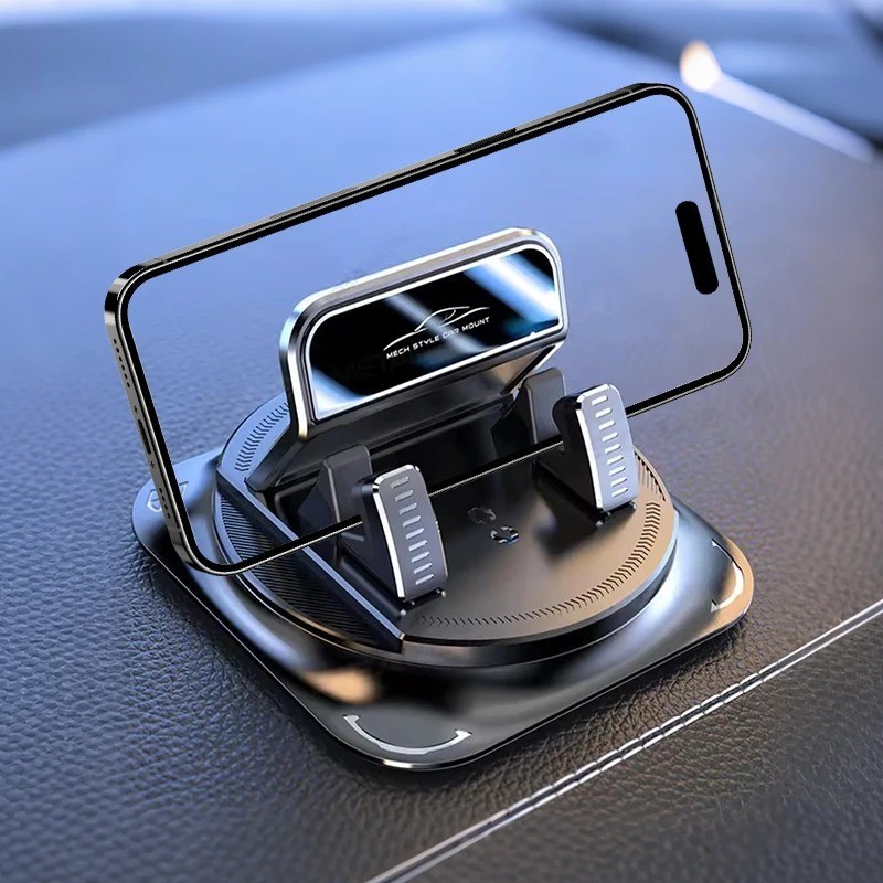 Car Phone Holder 360 Degree Rotation, Navigation Dashboard Mount Black
