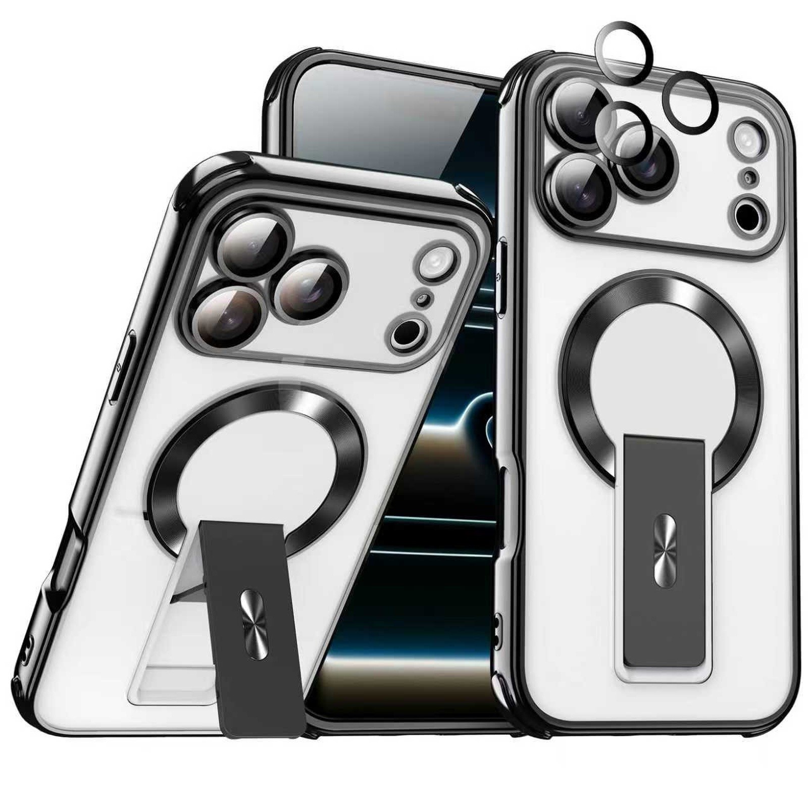 Mag Safe Stand Case Lens Cover For iPhone 16 17 Pro Max 15 14 Plus 13 12 11 Air