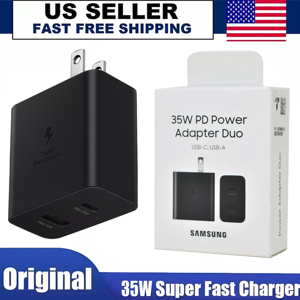 Speed 35W Super Fast Charger Plug & Cable For Samsung Galaxy S22 S23 S24 Ultra