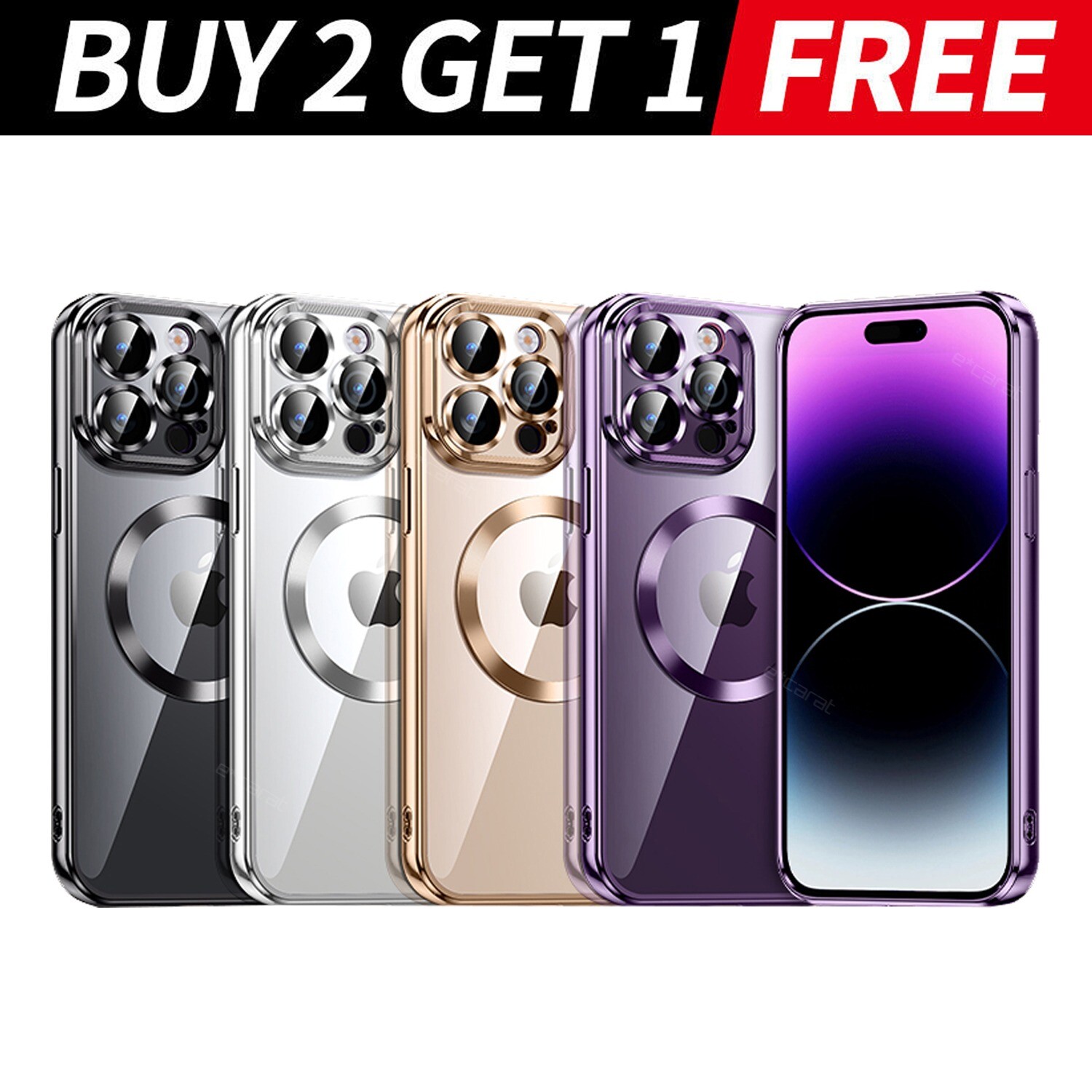 For Apple iPhone 15 14 13 12 11 Pro Max Case Mag Safe Magnetic Camera Lens Cover