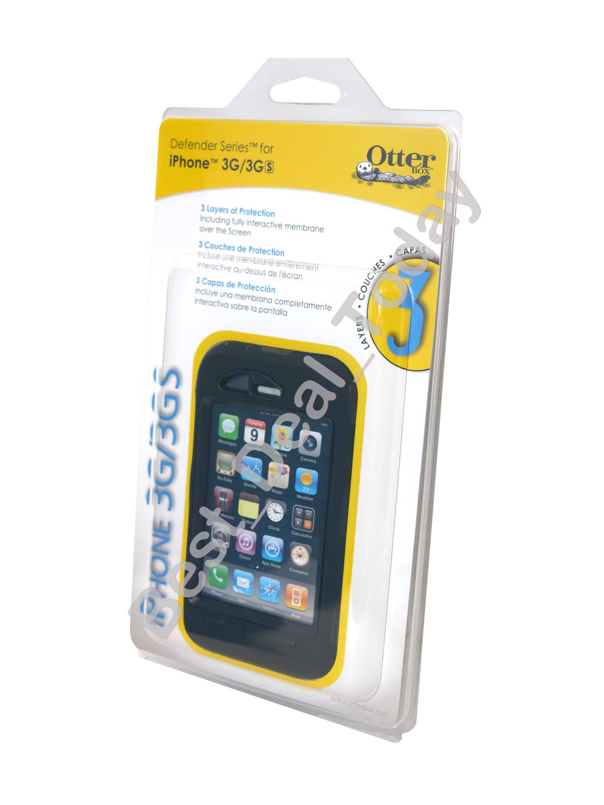 OEM OTTERBOX DEFENDER RUGGED CASE & HOLSTER/CLIP FOR APPLE iPHONE 3GS 3G-S BLACK