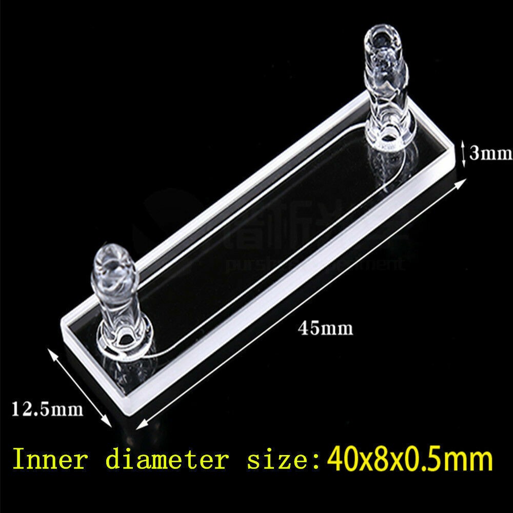 1PC 150ul Quartz Flow Cuvette Optical Path 0.5mm Flow Cell OD: 45 × 3.0 × 12.5mm