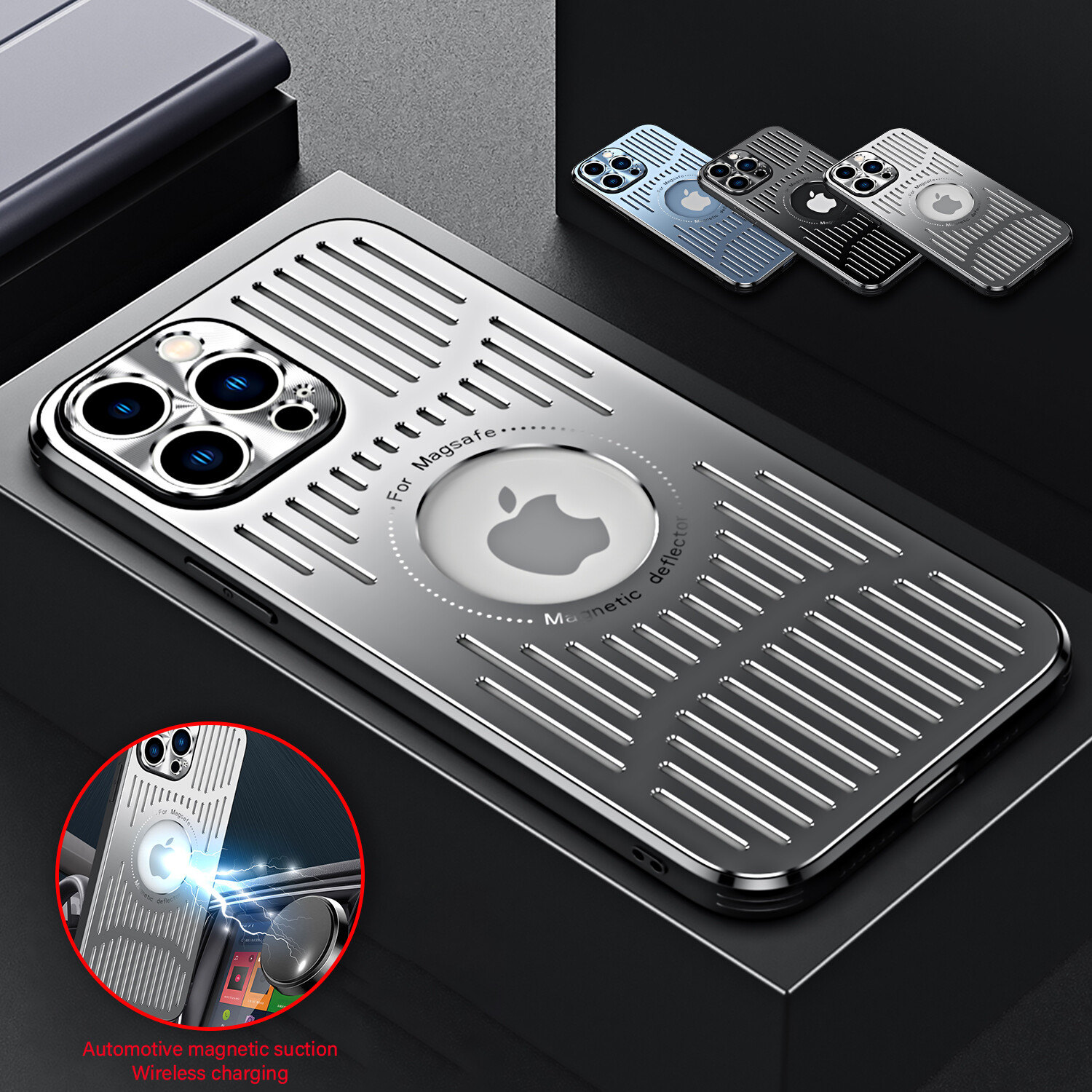 Shockproof Metal Case For iPhone 16 15 Pro Max 14 13 12 MagSafe Heat Dissipation