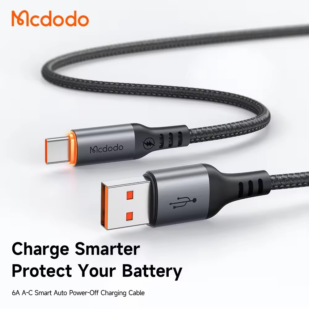 Mcdodo USB-A To TypeC Breathing LED Auto Power Off Fast Charge Cable For Samsung