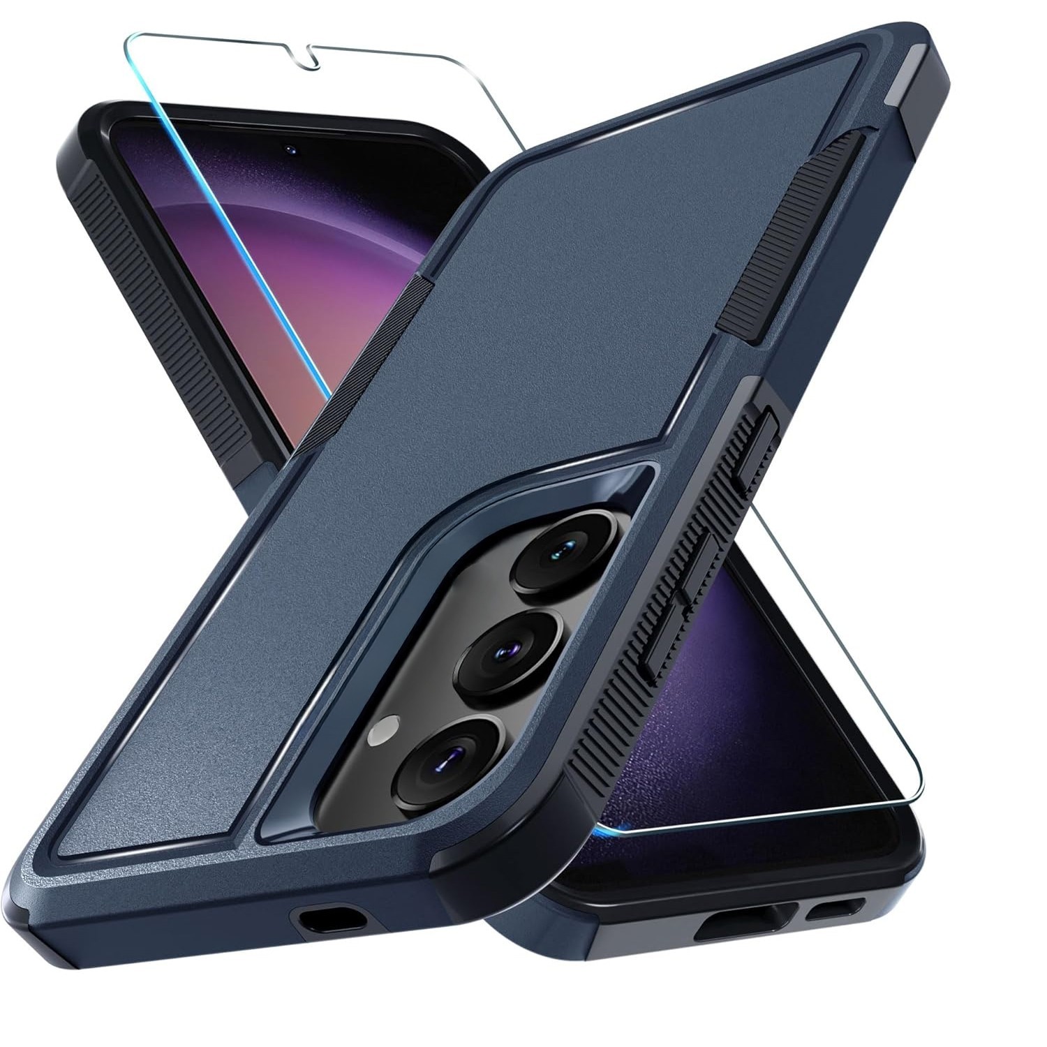 For Samsung Galaxy S25 FE Case Shockproof Phone Cover Dual Layer +Tempered Glass