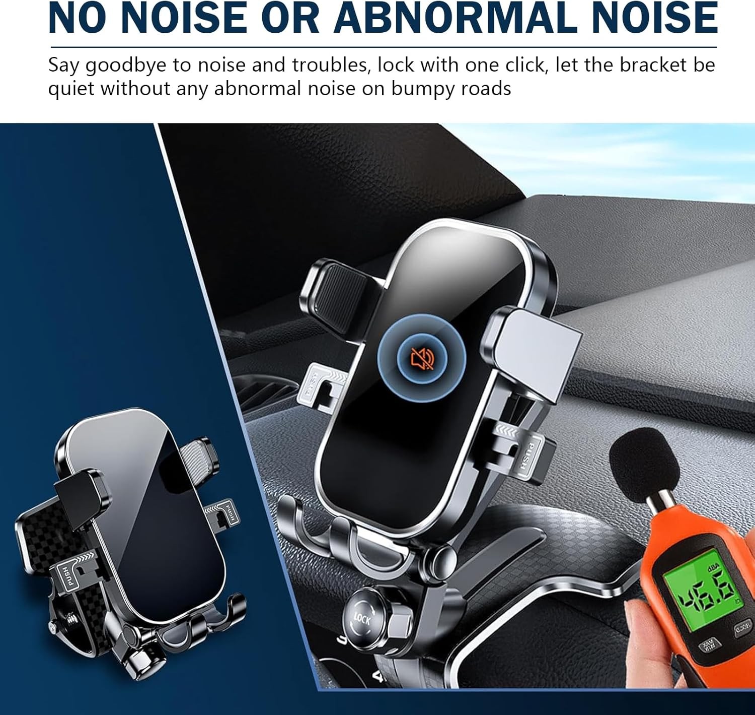 Universal 360° Car Phone Mount Dashboard Holder For Cell Phone Samsung iPhone