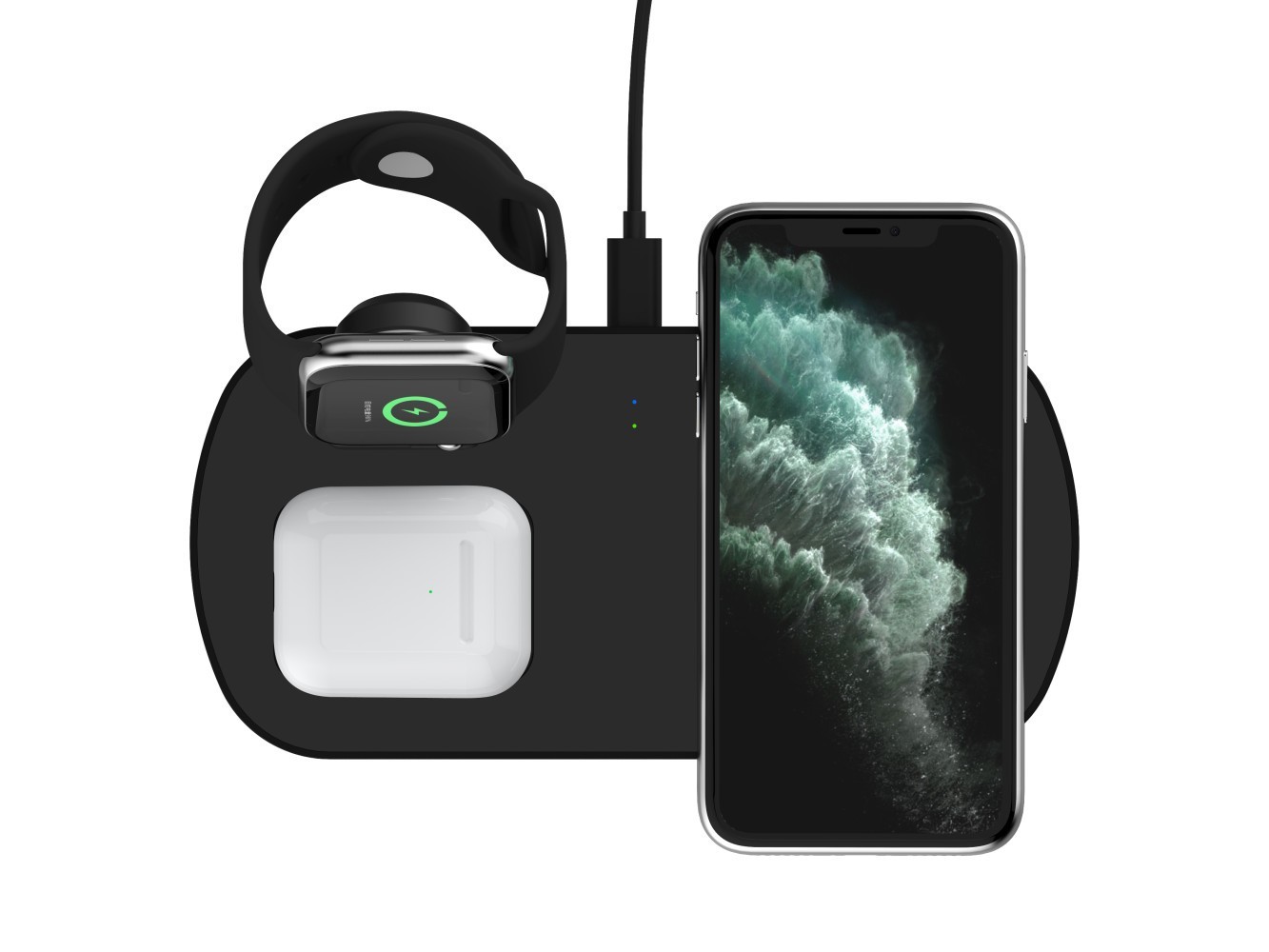 New Wireless Charger Fast Charging Station Dock For Apple Watch Air Pods iPhone