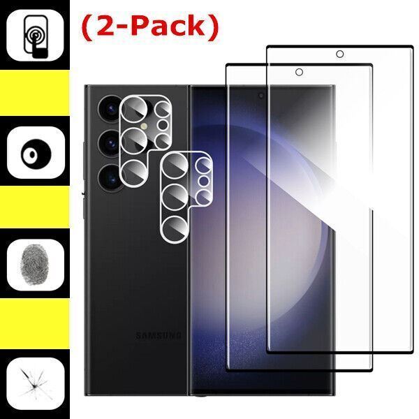 Samsung Galaxy S 23 Ultra/Plus Fullcover Tempered Glass Screen/Camera Protector