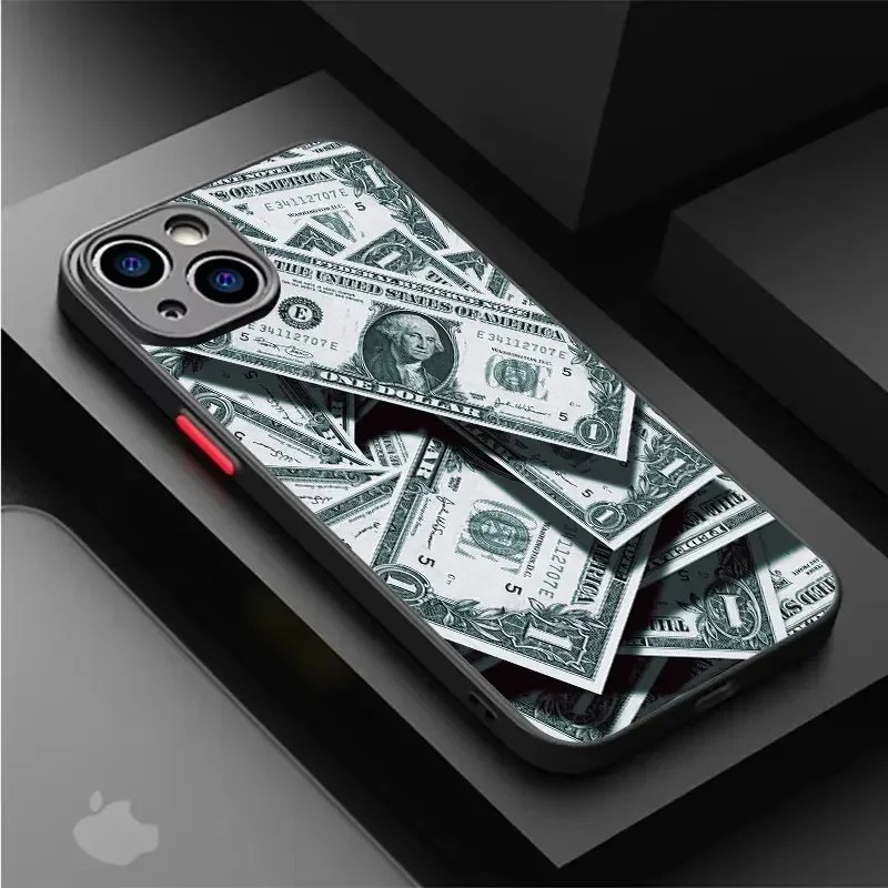 Time Is Money Phone Case for iPhone 17 16 Shockproof Matte Cover