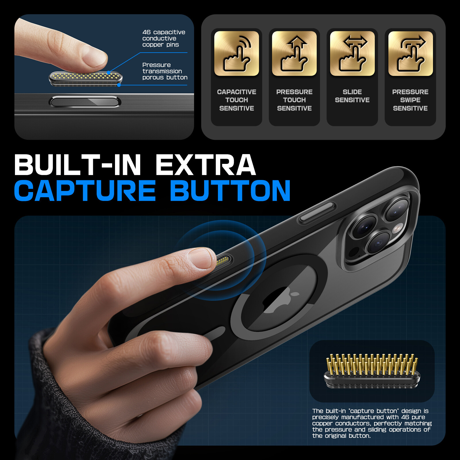 SUPCASE UBMag Case for iPhone 16 Pro (6.3″) with Extra Capture Button Back Cover