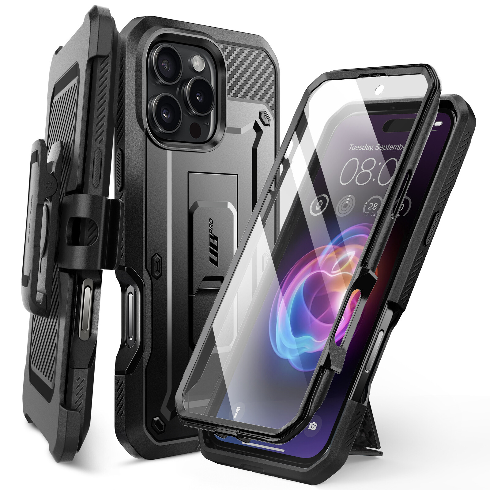 SUPCASE UBPro Case for iPhone 16 PRO MAX 6.9″ 2024 Dual Layers Shell Stand Cover