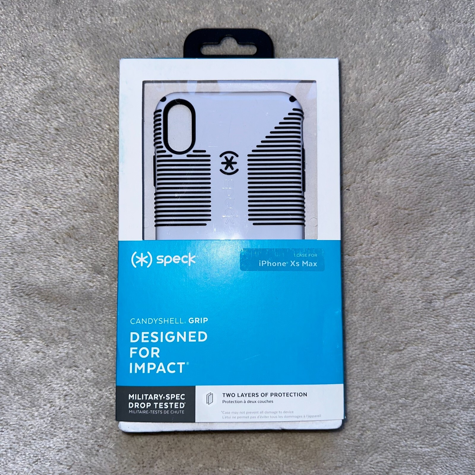 Brand New SPECK White/Black CANDYSHELL GRIP CASE #115894-1909 For iPhone XS Max