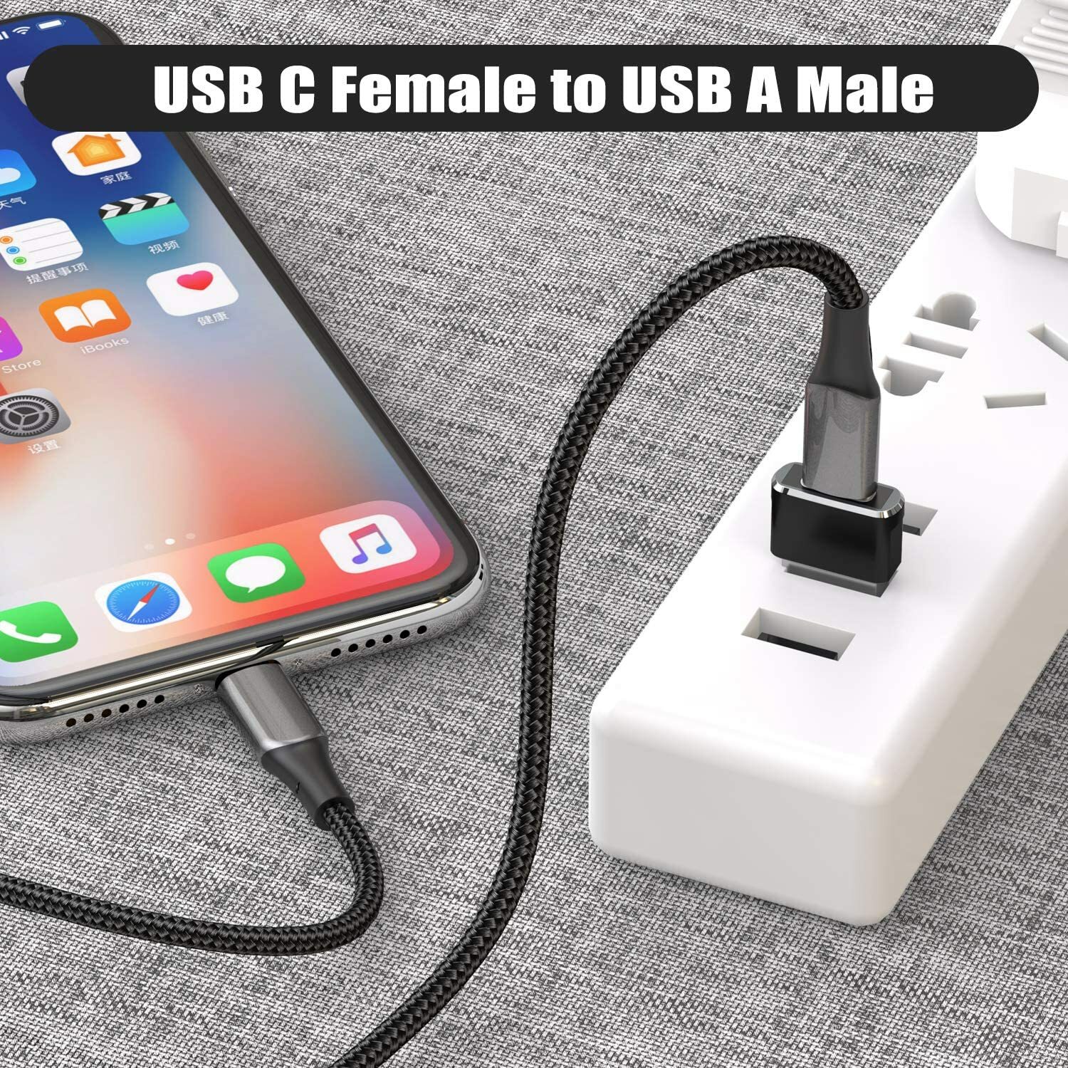 USB C 3.1 Type C Female to USB 3.0 Type A Male Port Converter Adapter NEW 2 PACK