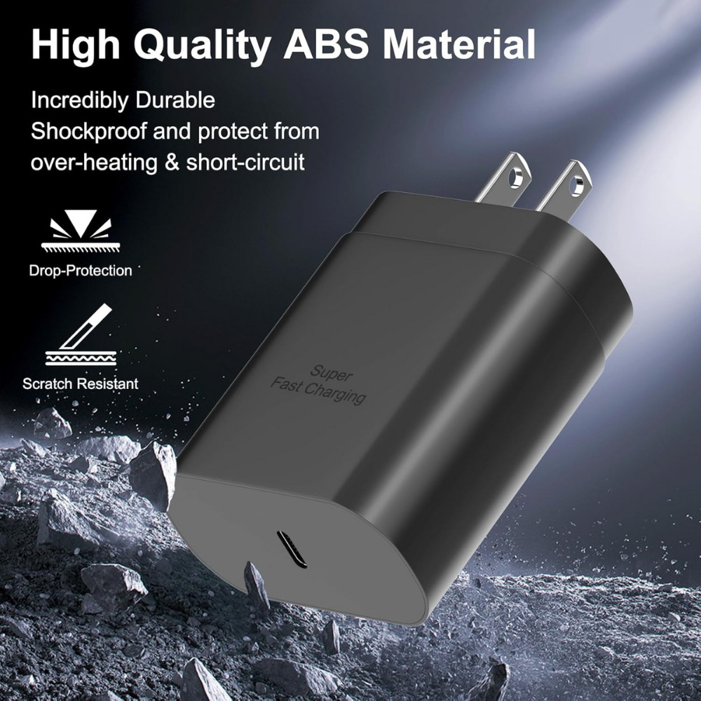 For Samsung A13 A17 A15 A16 A26 A36 5G 25W PD Super Fast Wall Charger &3ft Cable