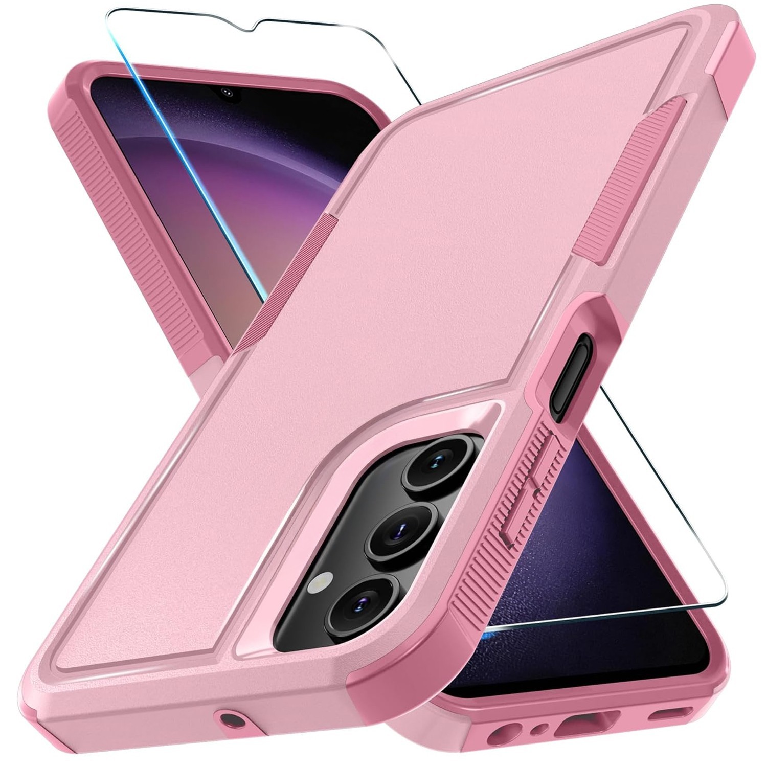 For Samsung Galaxy A17 5G Case Shockproof Phone Dual Layer Cover +Tempered Glass