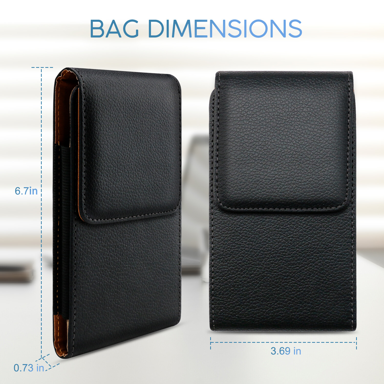 For iPhone 15 14 13 12 11 Pro Max Phone Holster Pouch Leather Belt Clip Case