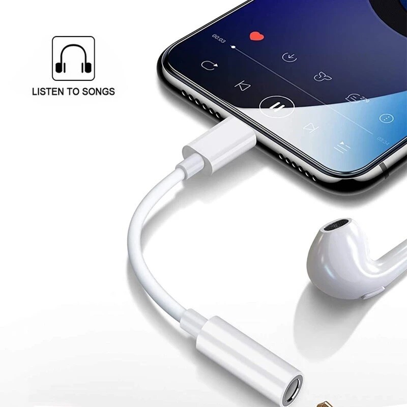 For iPhone Headphone Adapter Jack 8Pin to 3.5mm Aux Cord Dongle Converter lot