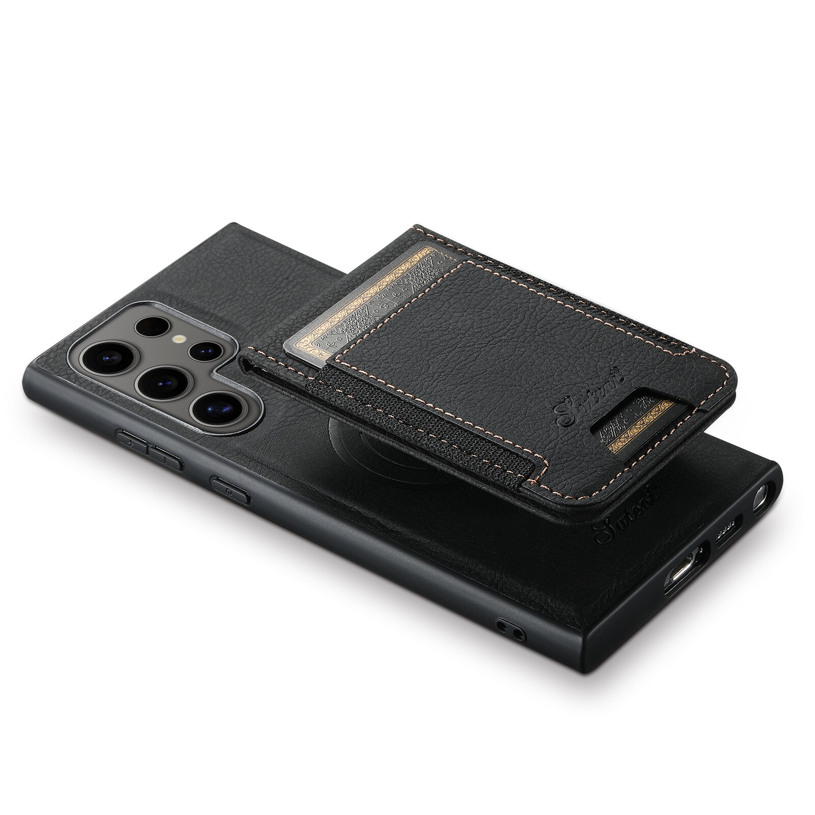 Magnetic Case For Samsung Galaxy S25 Ultra S24+ S23 with Detachable Card Wallet