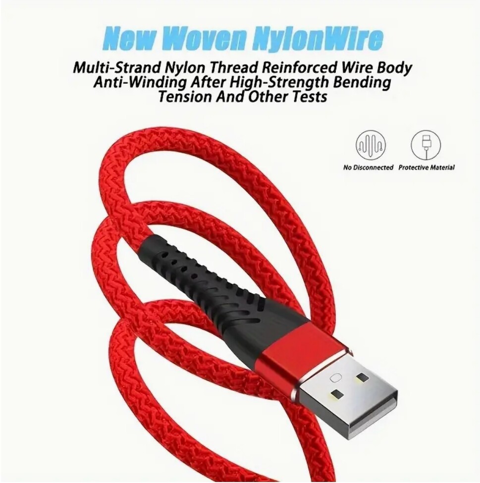 Heavy Duty Micro USB Fast Charger Data Cable Cord For Samsung LOT Android HTC LG