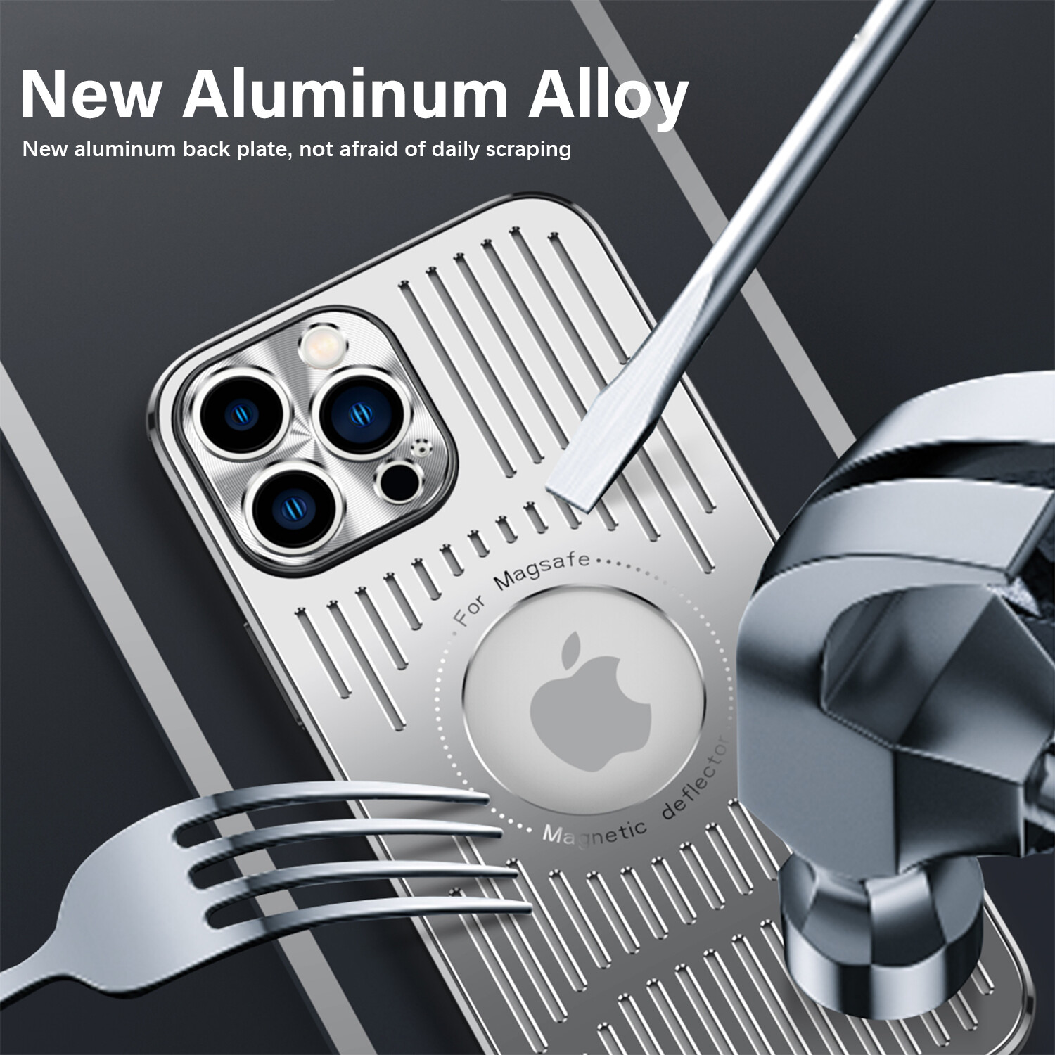 For iPhone 16 Pro Max 15 14 13 12 MagSafe Metal Shockproof Heat Dissipation Case