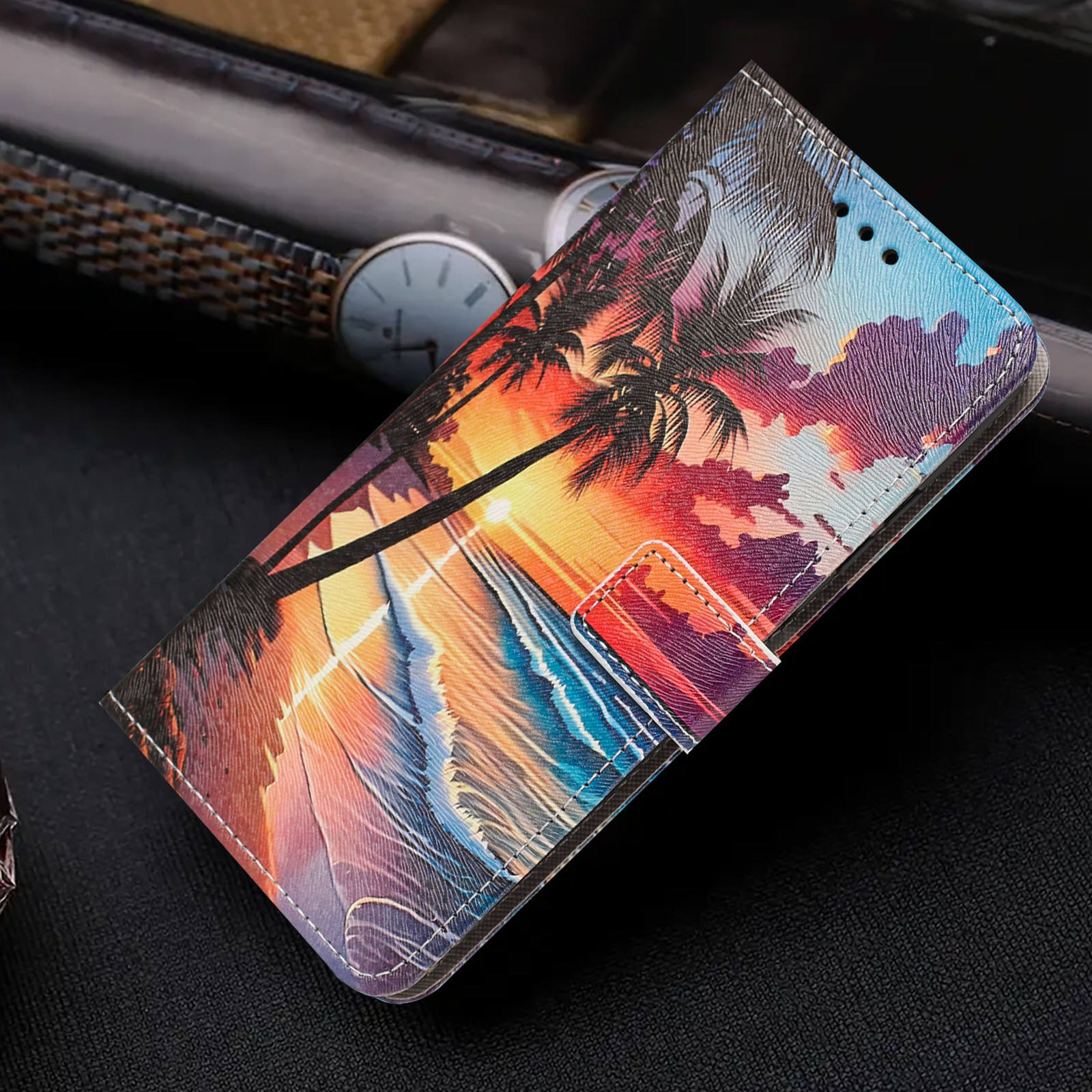 For iPhone 17 Air 16 15 14 13 12 11 Pro Max 8 17e XR Leather Wallet Case + Strap