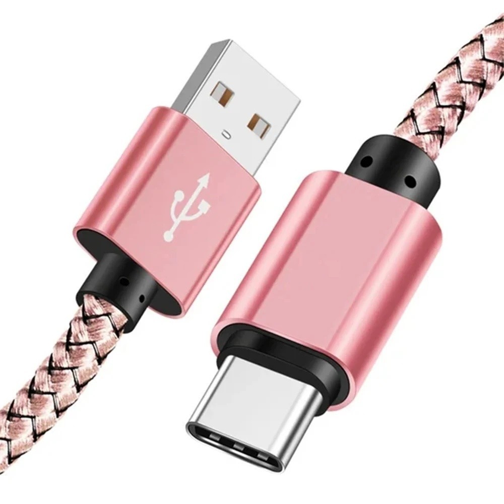 Braided USB to Type-C Fast Charging Data SYNC Charger Cable Cord 3FT{1 M} Lot