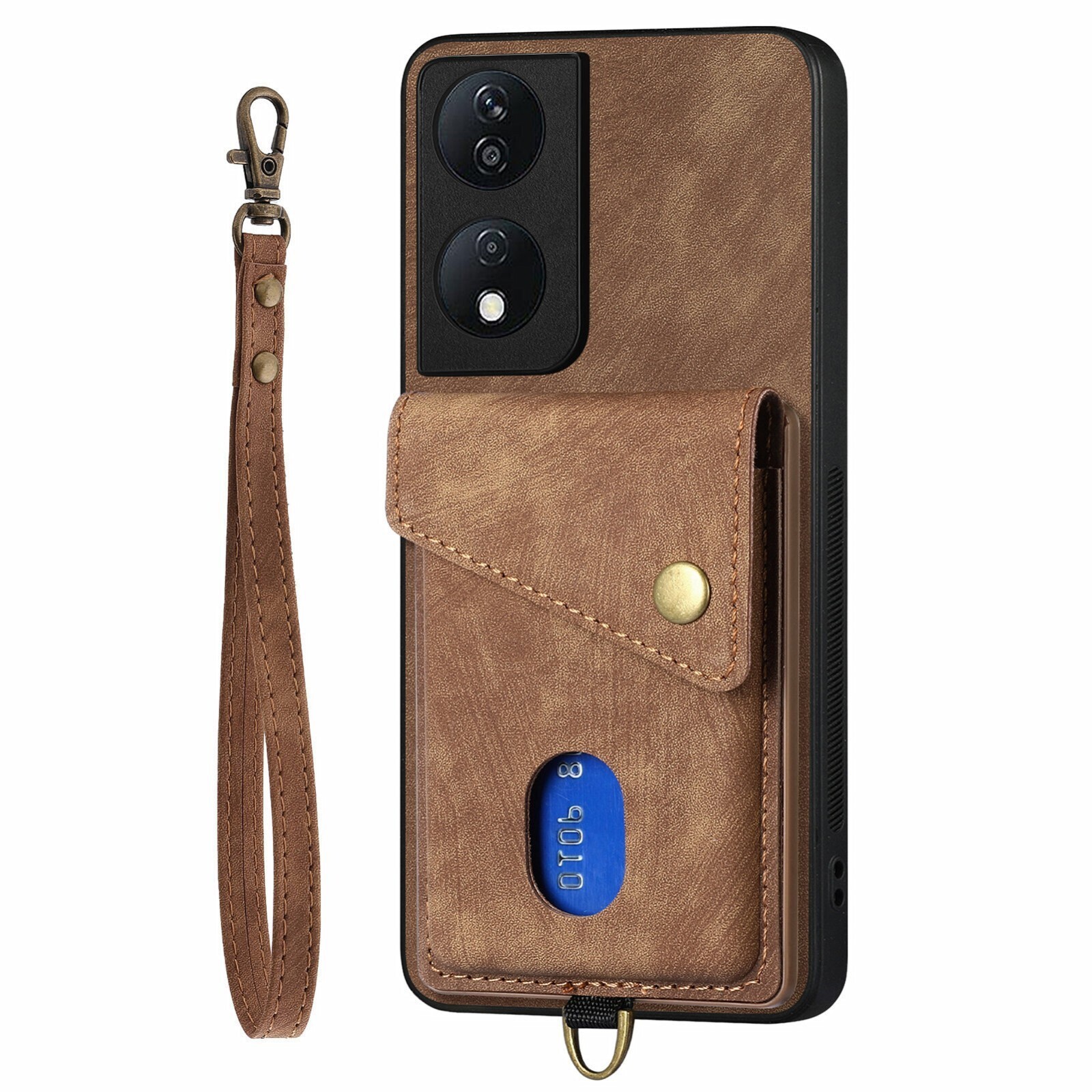 Strap Leather Card Holder Phone Case For Honor 200 Pro 90 70 50 Magic 6 Pro X8a