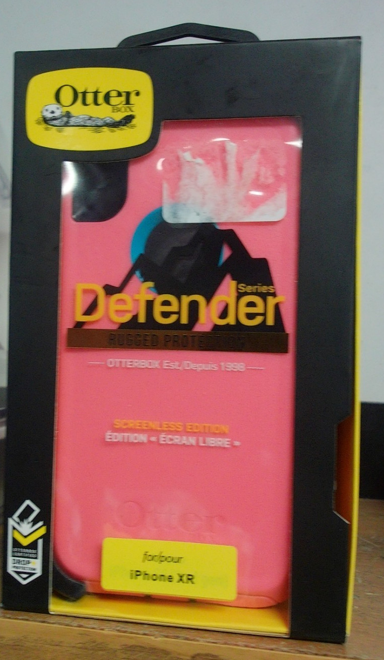 NEW OTTER BOX DEFENDER SCREENLESS CASE & BELT HOLSTER PINK/TEAL FOR IPHONE XR