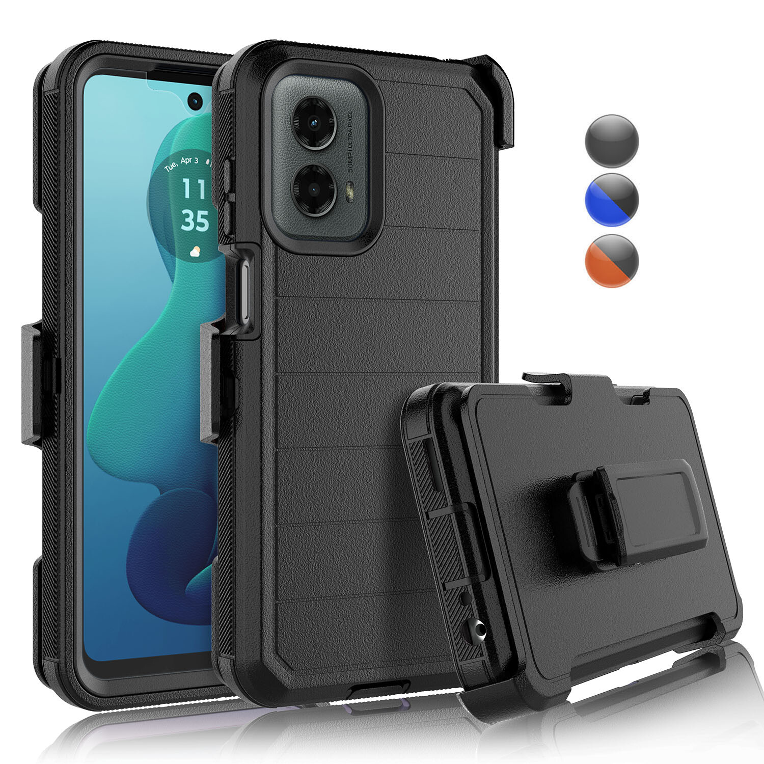 For Moto G 5G / G Power 5G 2025 Case Belt Clip Holster + Screen Protector Cover