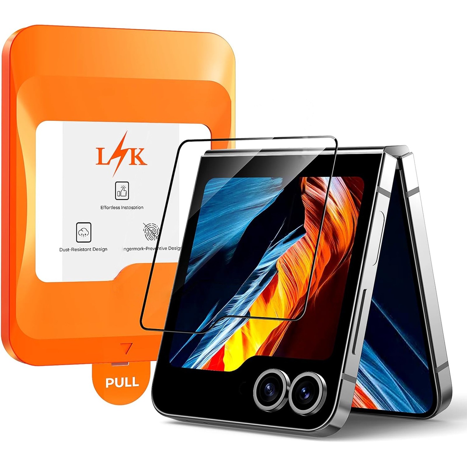 For Samsung Galaxy Z Flip 7/6/5 Luxury Glossy 9H Tempered Glass Screen Protector
