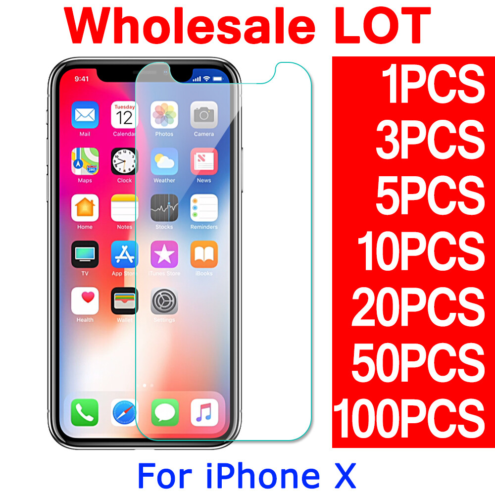 Tempered Glass Screen Protector For iPhone X XR XS MAX 8 7 6S Plus 5S 5C SE LOT
