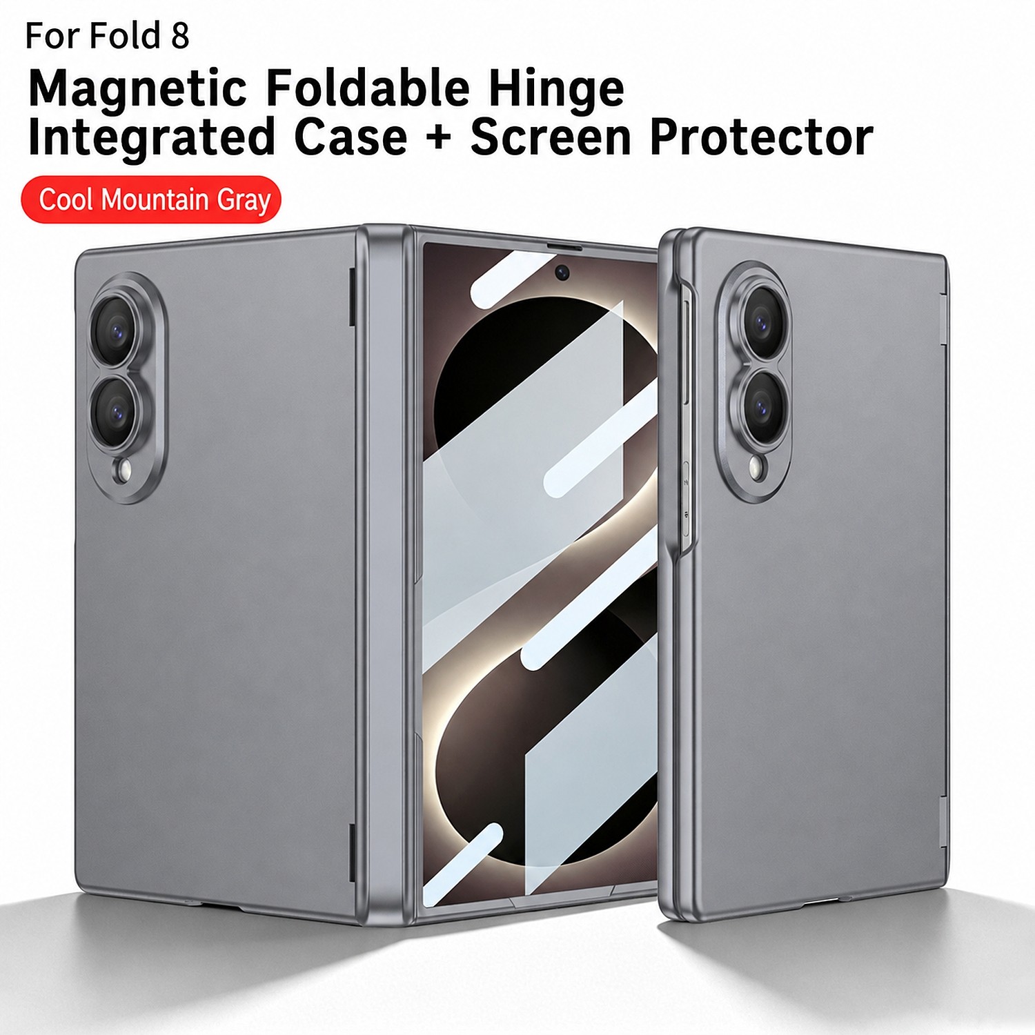 Hinge Screen Protector Case For Samsung Galaxy Z Fold8 Wide Ultra-Thin PC Cover