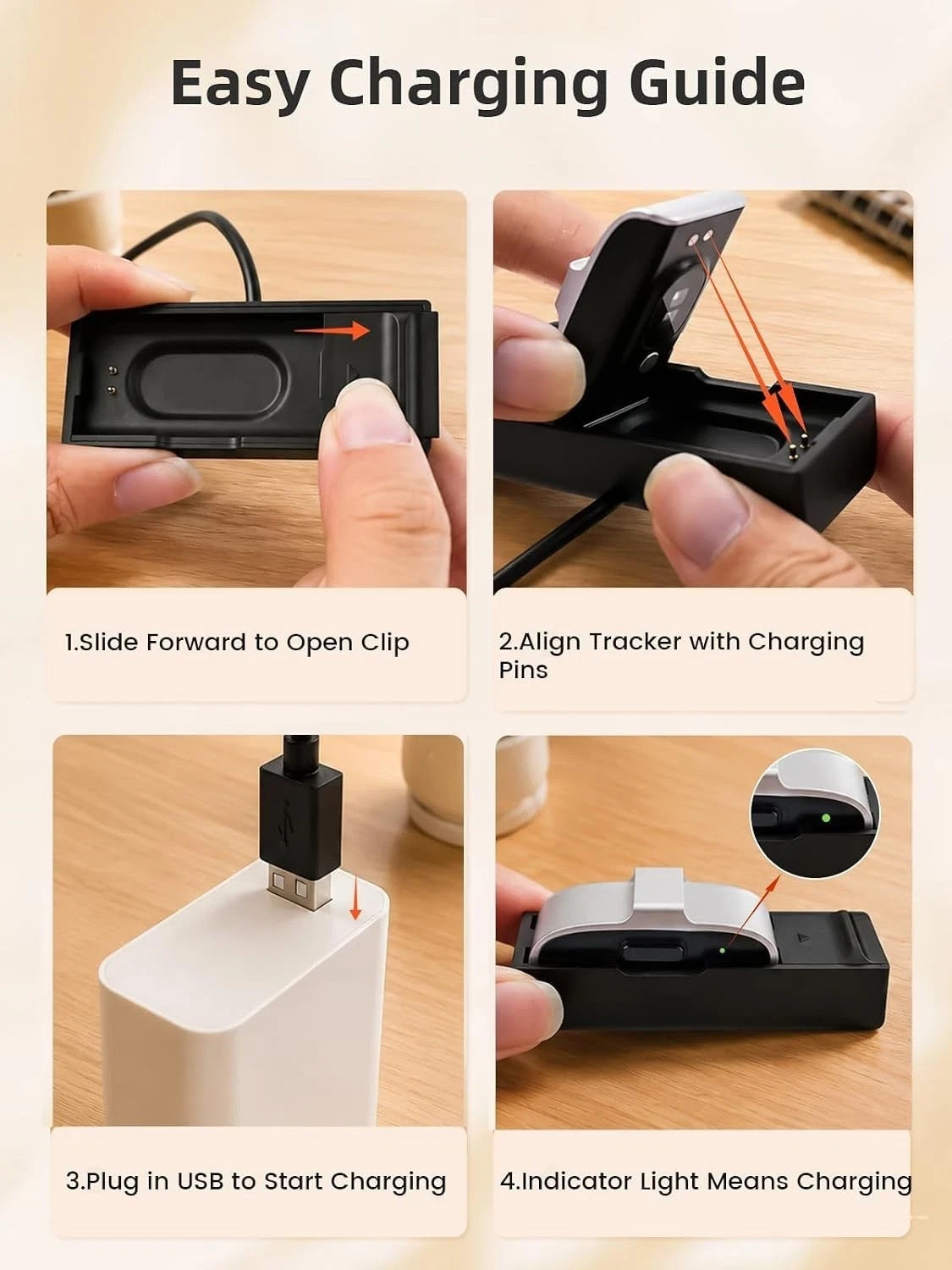 Charger Compatible with Hume Band 1.0, USB-A Replacement Charging Dock with 3.3F