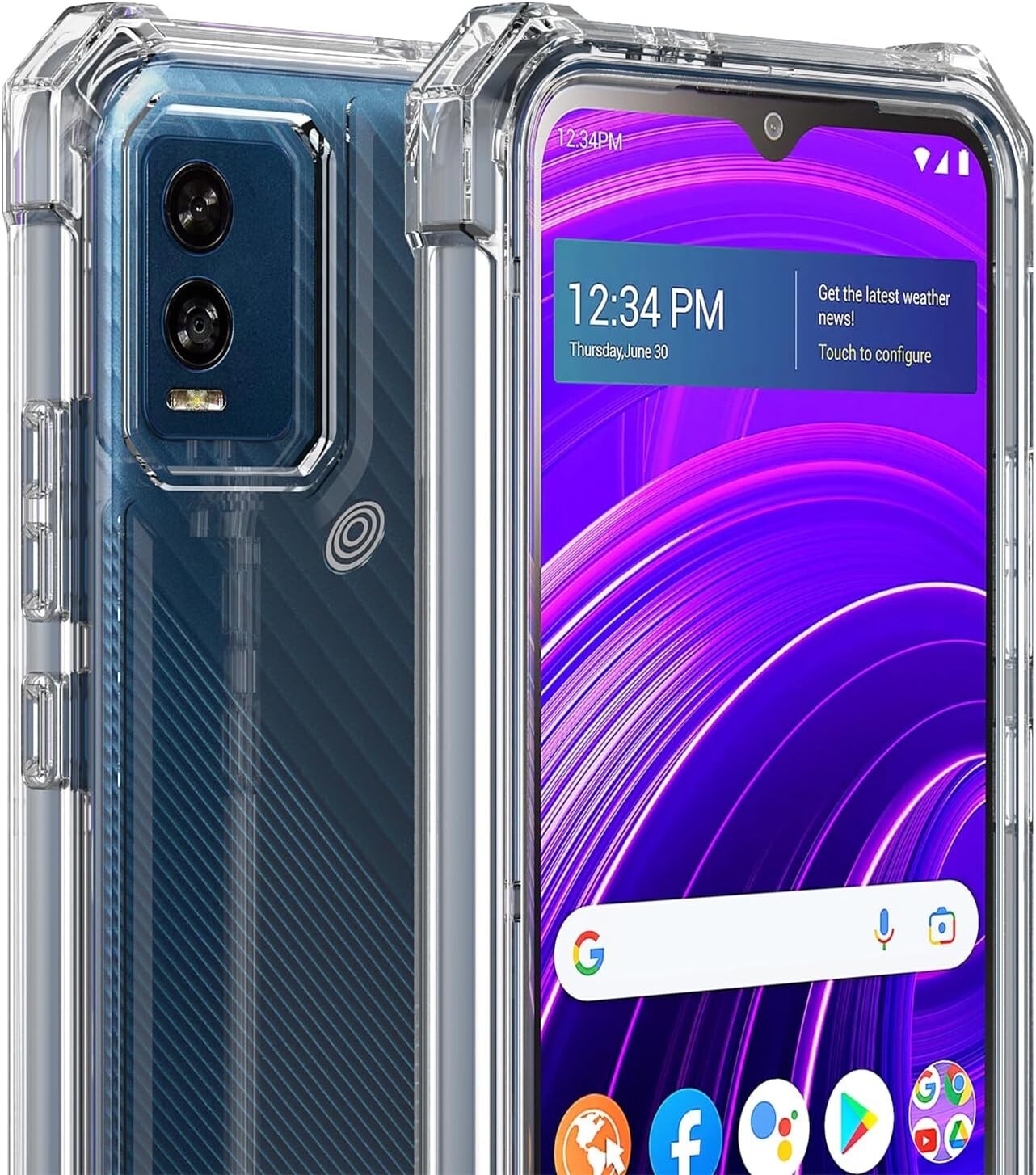 For BLU View Speed 5G B1550VL – Clear Hybrid Armor Full Body Hard Case Cover