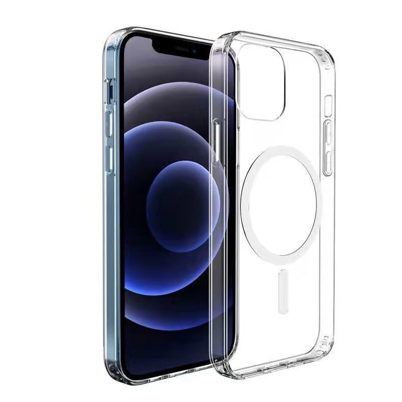 For iPhone 13 14 15 16 17 Pro Max Phone Case Magnetic Translucent Slim Cover