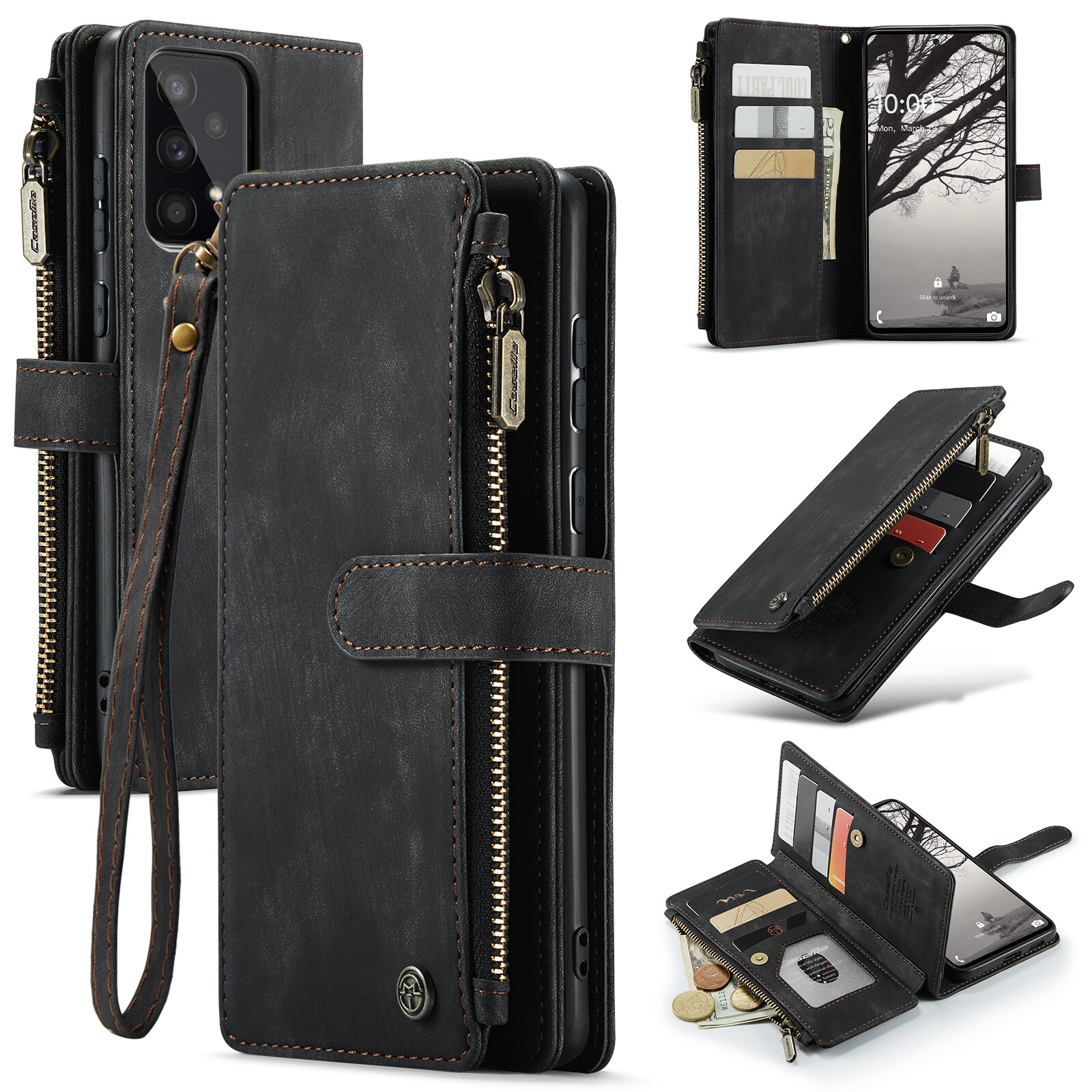 For Samsung Galaxy A16 A56 A15 A53 A55 Leather Wallet Cases Stand Flip Covers