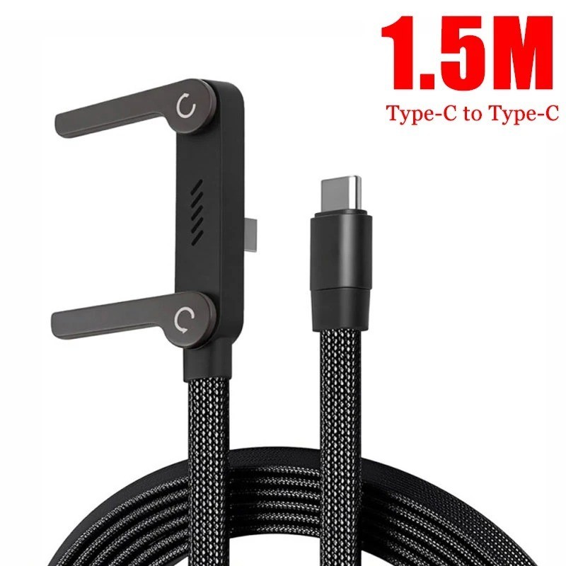 2-in-1 Invisible Holder Charger Cable–240W Fast Charging Cord with Phone Stand