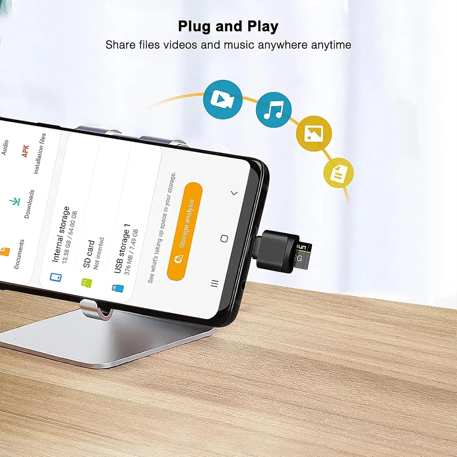 Type C To Micro SD TF Card Reader OTG USB Adapter Converter For Samsung Phone