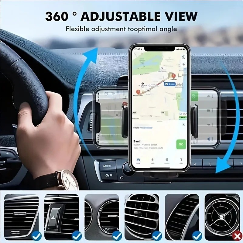 360° Universal Air Vent Mobile Phone Holder In Car Stand Cradle Mount GPS iPhone