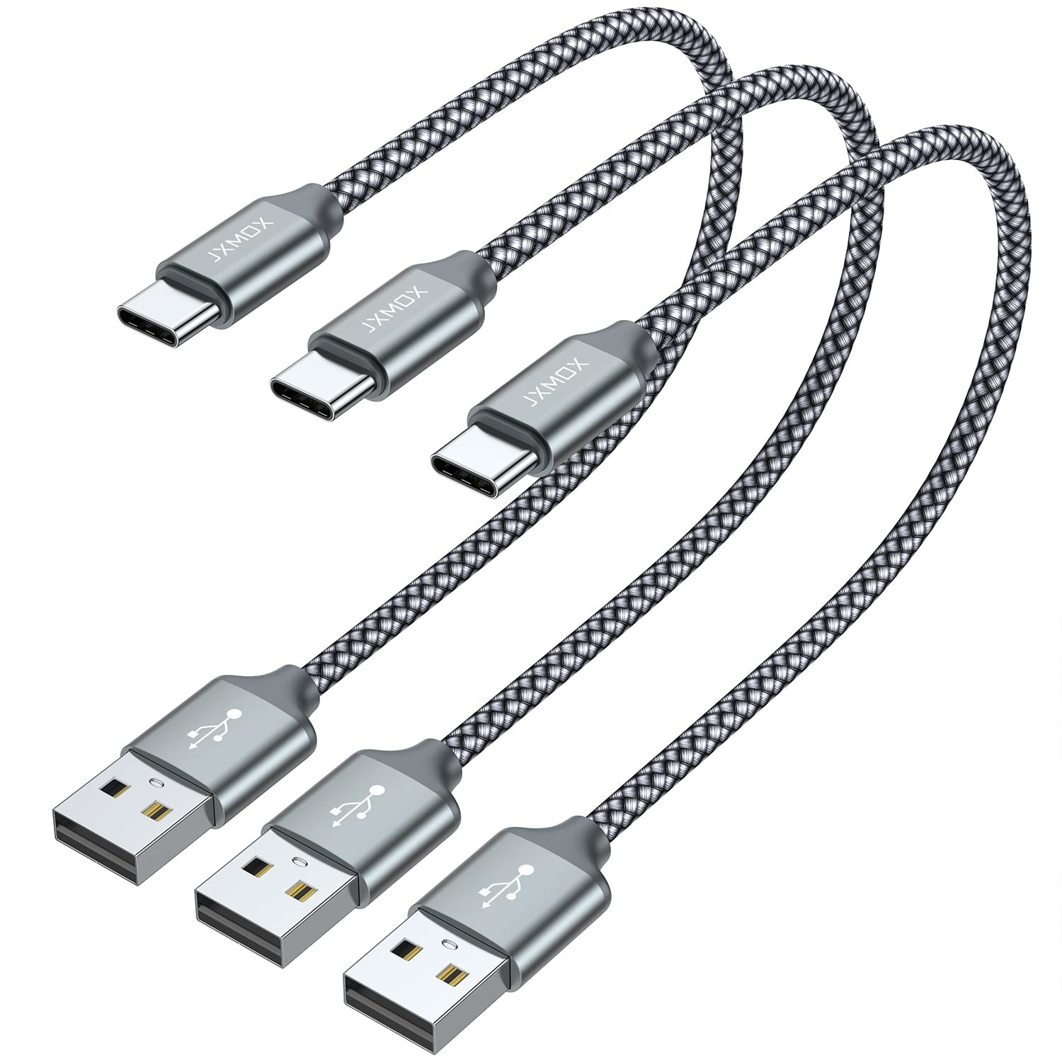 Short USB C Cable 1ft 3Pack, USB A to TypeC Charger Cord 3.1A Fast Charging C…
