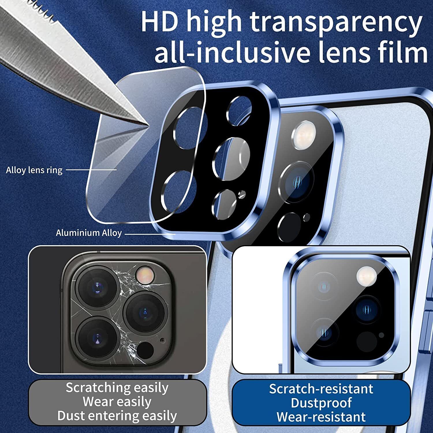 360° Anti-Spy Magnetic Glass Case Cover For iPhone 16 Pro Max 15 Plus 14 13 12