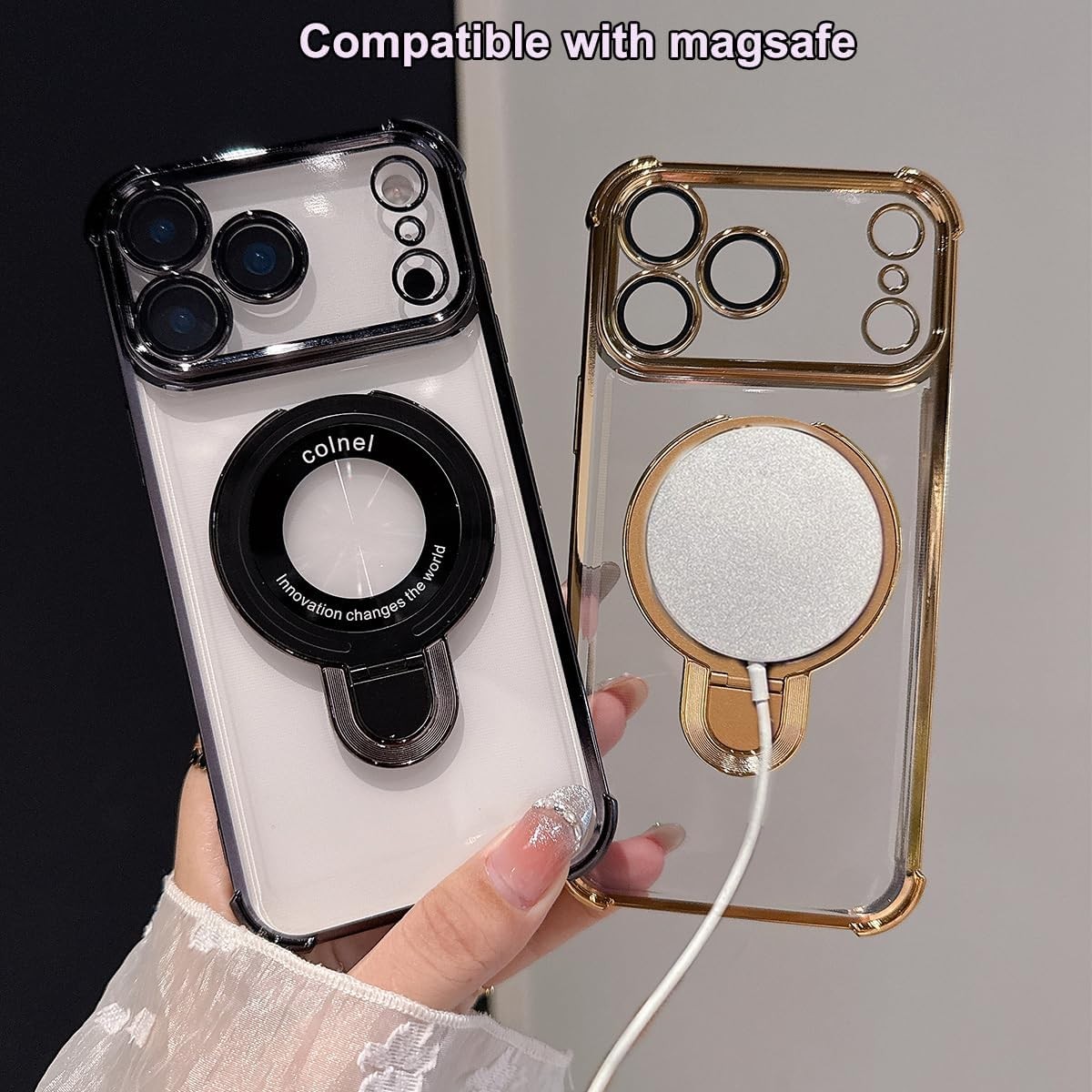 For iPhone 17 Pro Max 16 15 14 13 12 Shockproof Mag Safe Stand Case Lens Cover