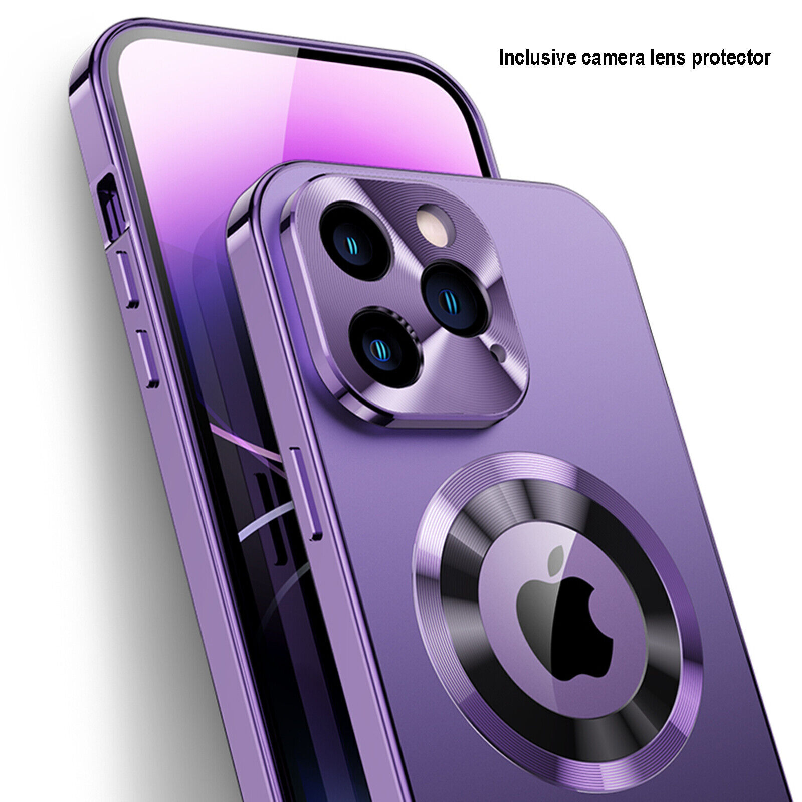 For iPhone 15 14 13 12 Pro Max Shockproof Slim Phone Case with Screen Protector