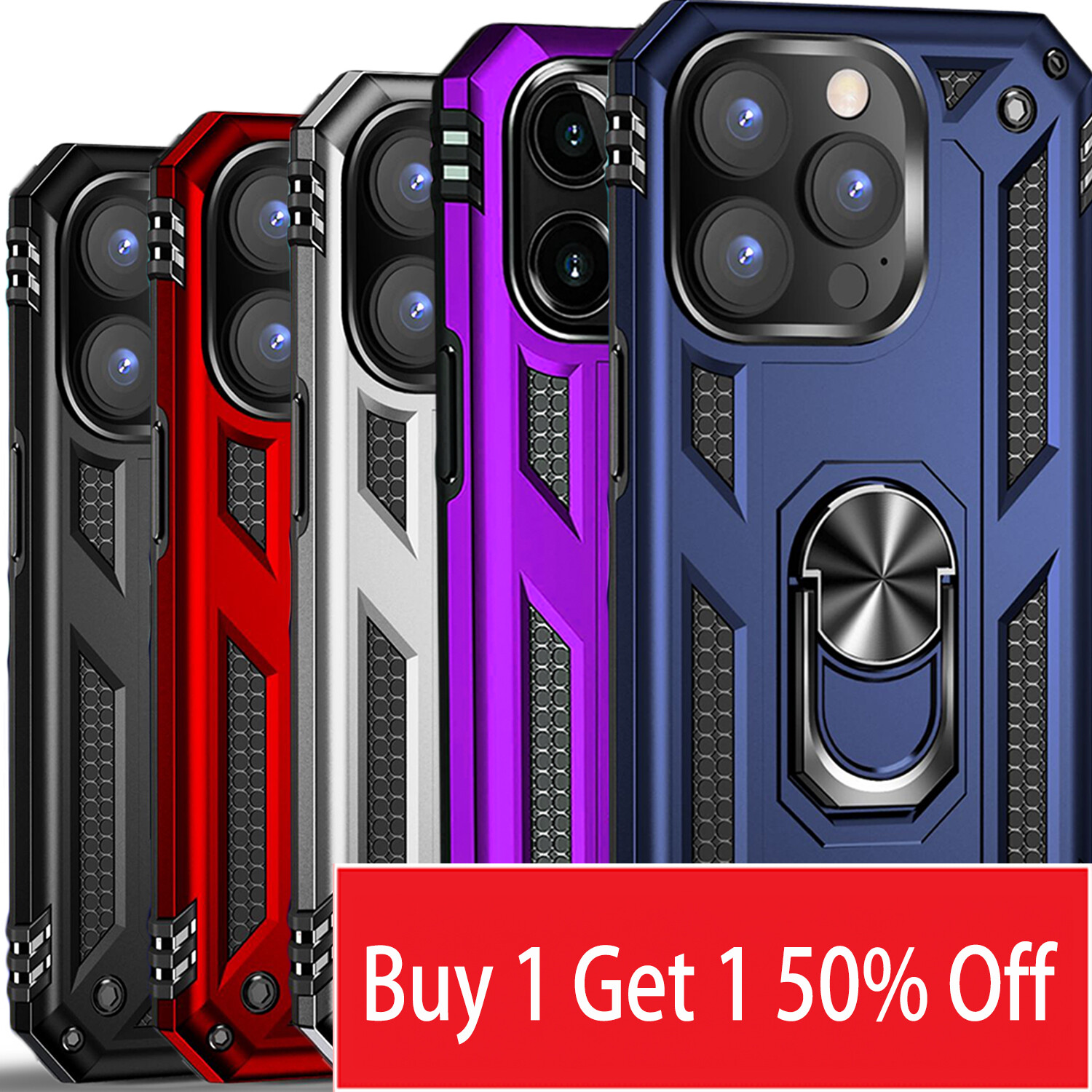 For iPhone 15 14 13 12 11 Pro Max Plus Mini Case Phone Cover +Tempered Glass