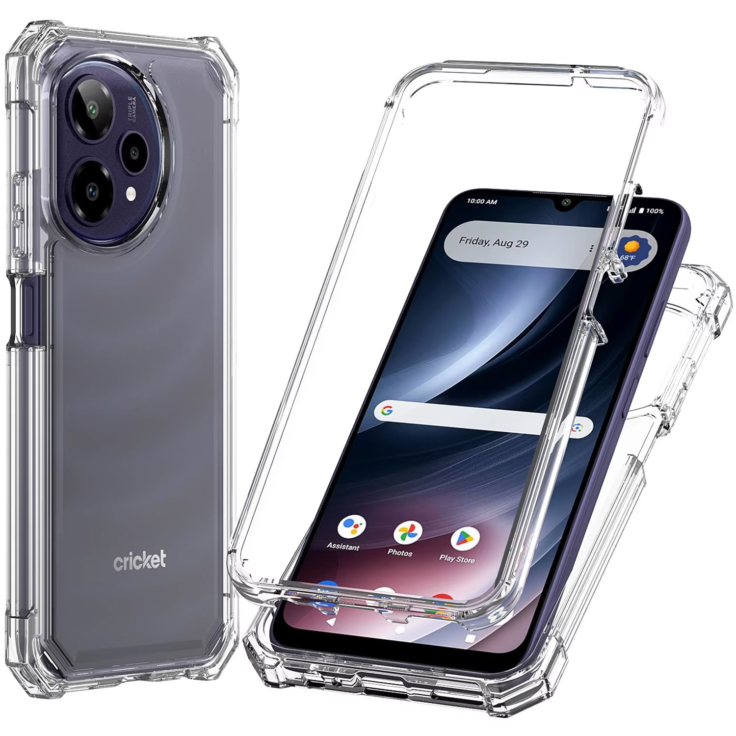 For Cricket Icon Plus 2026 Case 2 Layer Shockproof Corners TPU Bumper Cover