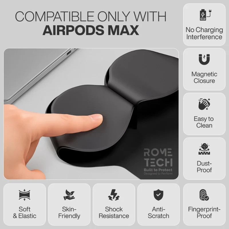 Protective Leather Skin for AirPods Max – Headband & Ear Cup TPU Cover Case