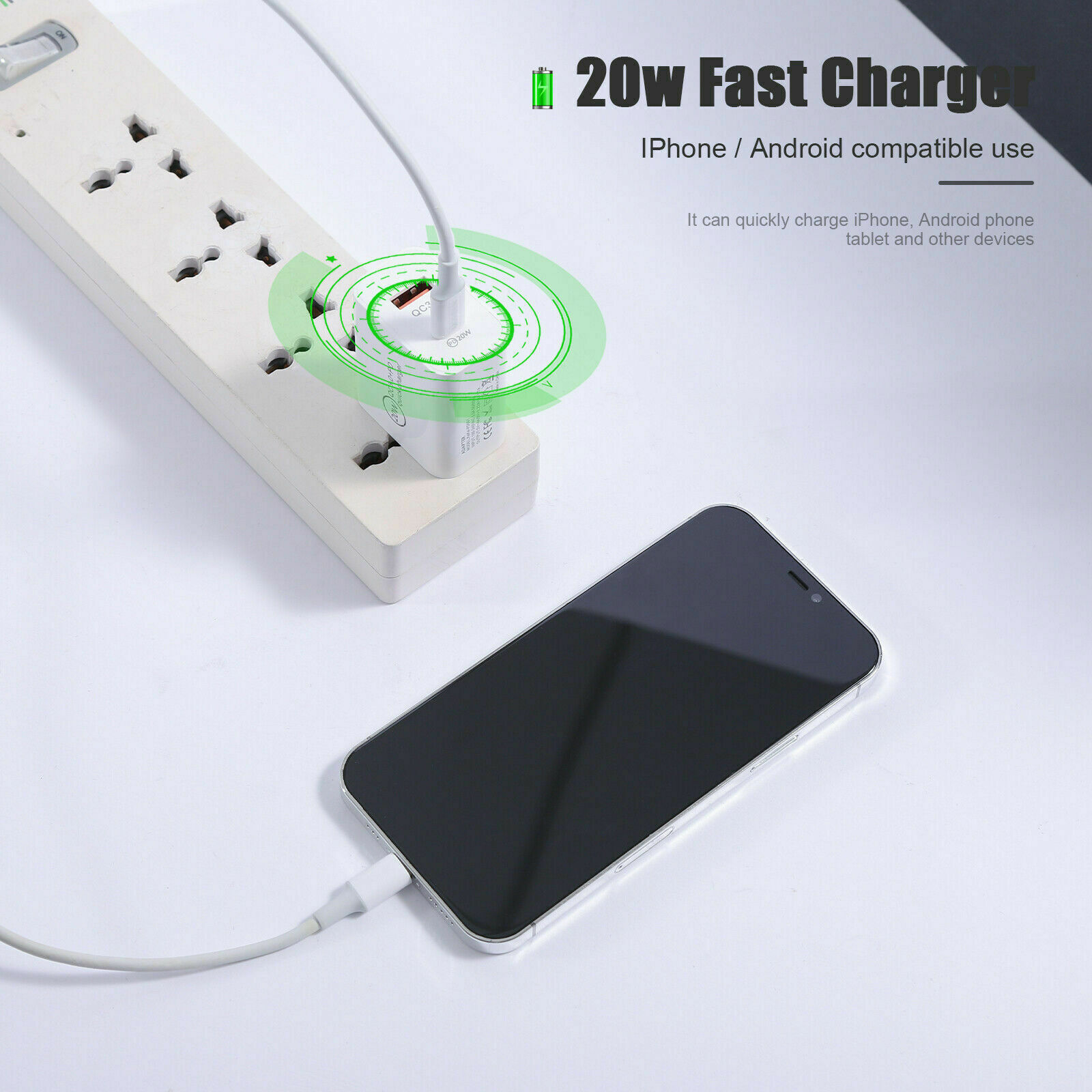 For iPhone 11/12/13/14Pro Max XS 8 UAB A Charger Cable 20W PD Fast Power Adapter